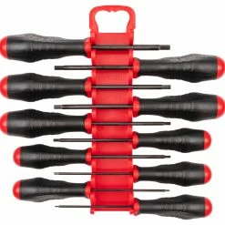 TEKTON [22]Hex High-Torque Black Oxide Blade Screwdriver Set With Holder, 10-Piece (1.5-6 Mm)