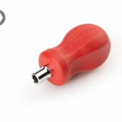 TEKTON [80]3-in-1 Stubby Driver Handle With 1/4 Inch Nut Driver Bit Tube (Red)