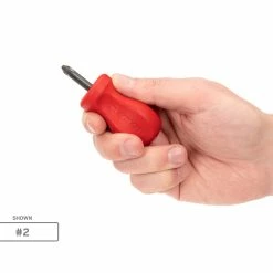 TEKTON [46]Stubby Hard Handle Black Oxide Blade Screwdriver Set, 2-Piece (#2, 1/4 In.) -TEKTON Shop DRV40126 3