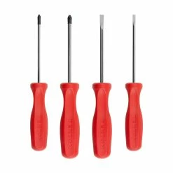 TEKTON [42]Hard Handle Screwdriver Set, 4-Piece (#1-#2, 3/16-1/4 In.)