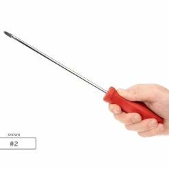 TEKTON [43]Long Hard Handle Screwdriver Set, 6-Piece (#1-#3, 3/16-5/16 In.) -TEKTON Shop DRV42025 3