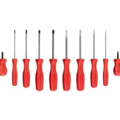TEKTON [39]Hard Handle Screwdriver Set, 10-Piece (#0-#3, 1/8-5/16 In.)