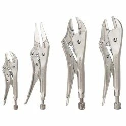 TEKTON [33]Locking Pliers Set, 4-Piece (Straight Jaw, Curved Jaw, Long Nose)