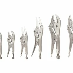 TEKTON [32]Locking Pliers Set, 6-Piece (Straight Jaw, Curved Jaw, Long Nose)