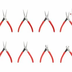 TEKTON [50]Mini Pliers Set, 8-Piece (Needle Nose, Long Nose, Flat Nose, Cutting)
