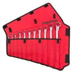 TEKTON [62]45-Degree Offset Box End Wrench Set With Pouch, 11-Piece (6-32 Mm)