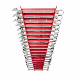 TEKTON [10]Combination Wrench Set With Rack, 19-Piece (6-24 Mm)