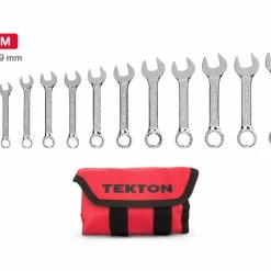 TEKTON [43]Stubby Combination Wrench Set With Pouch, 12-Piece (8-19 Mm) -TEKTON Shop WRN01190 2
