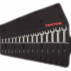 TEKTON [18]Combination Wrench Set With Pouch, 15-Piece (1/4-1 In.)