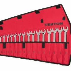 TEKTON [19]Combination Wrench Set With Pouch, 15-Piece (8-22 Mm)